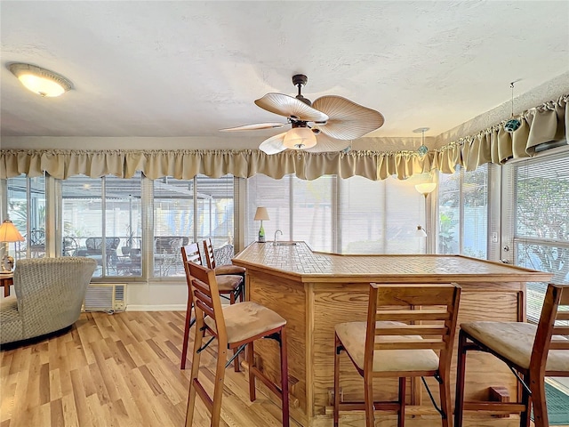 interior space featuring a wealth of natural light and ceiling fan