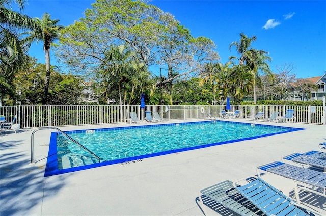 view of pool with a patio area