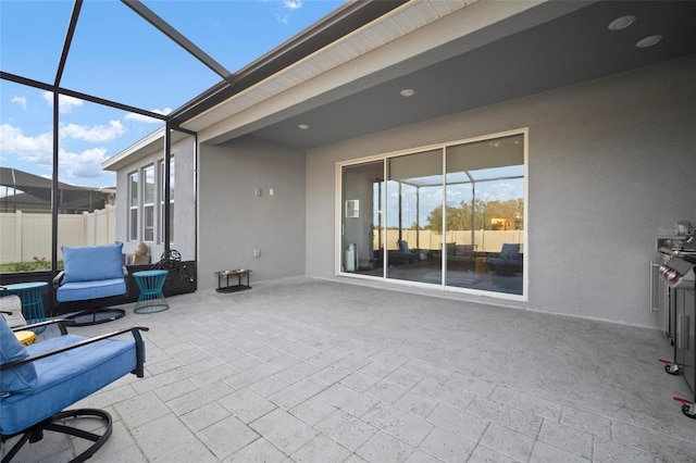 view of sunroom