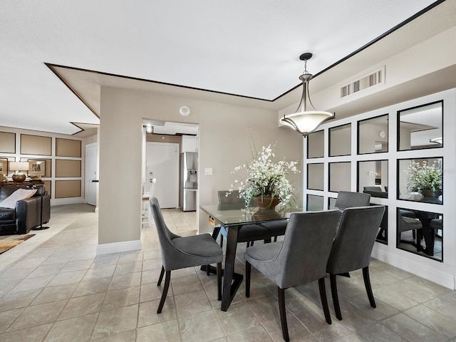 view of tiled dining area