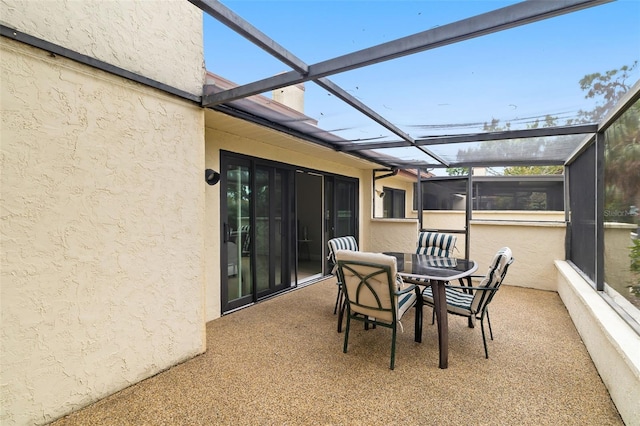 view of sunroom