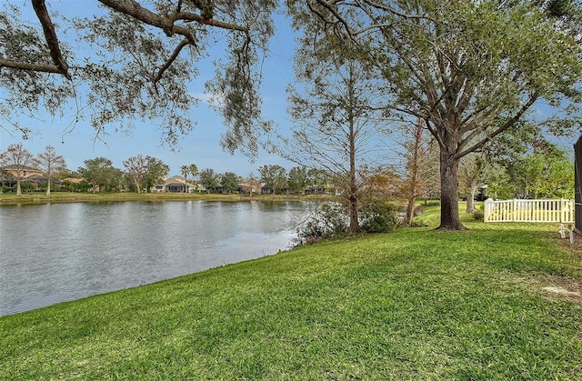 water view with fence