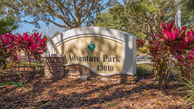 view of community sign