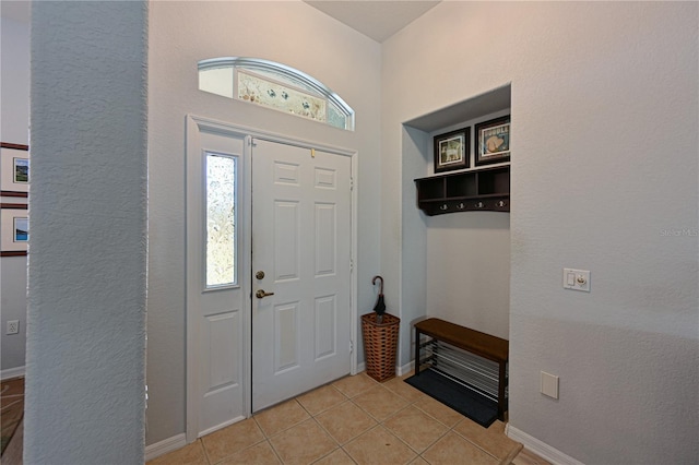 view of tiled entryway