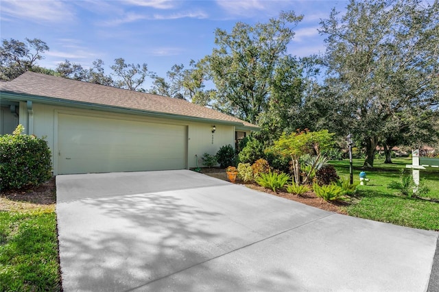 view of property exterior featuring a garage