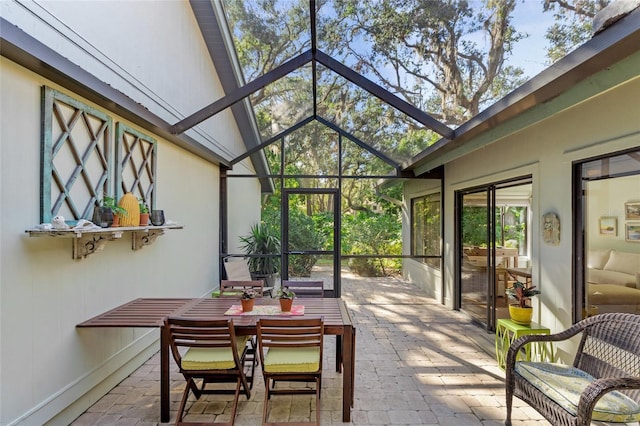 view of sunroom