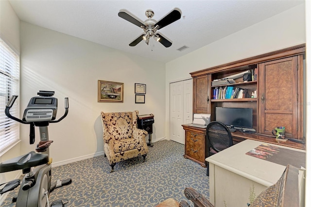 office with ceiling fan