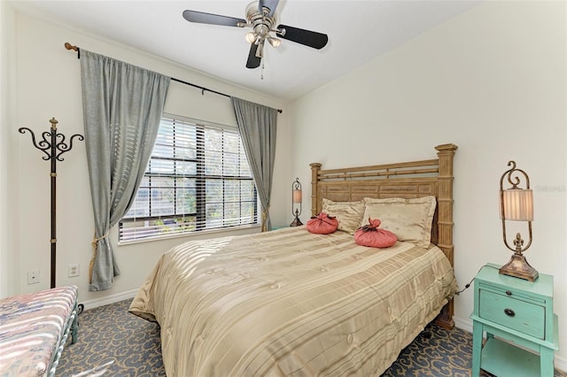 bedroom with ceiling fan