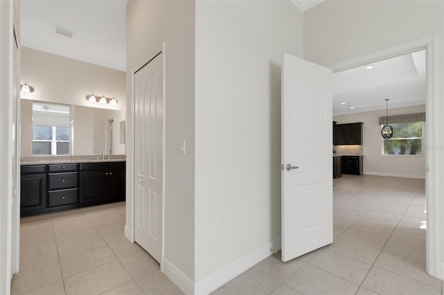 13789 Old Creek Ct, Parrish, FL 34219 - hall featuring light tile patterned floors