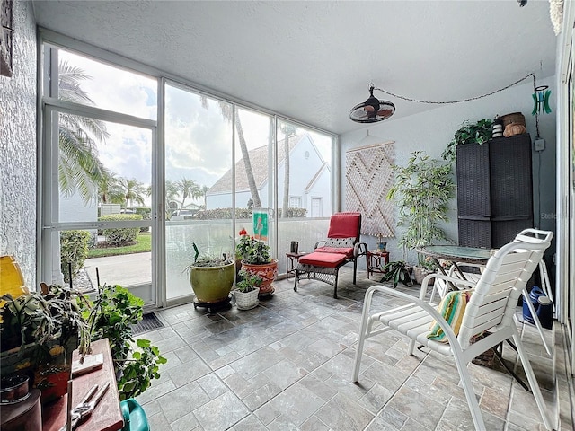 view of sunroom