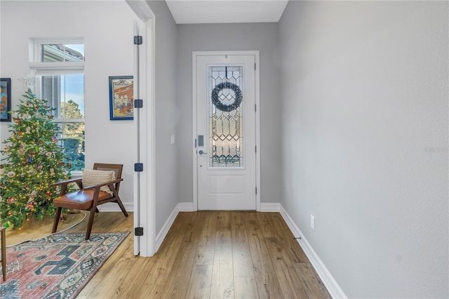 entryway featuring light wood-type flooring