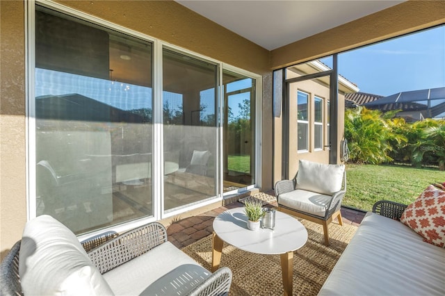 view of sunroom