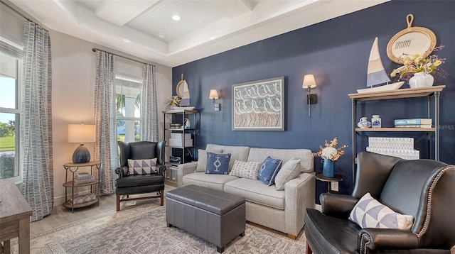 living room featuring hardwood / wood-style flooring