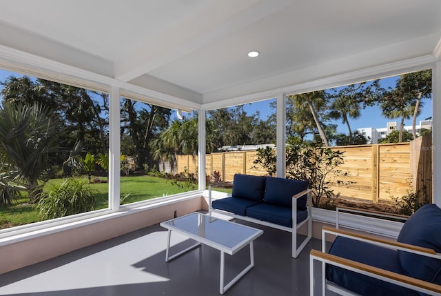 view of sunroom / solarium