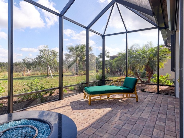 view of sunroom