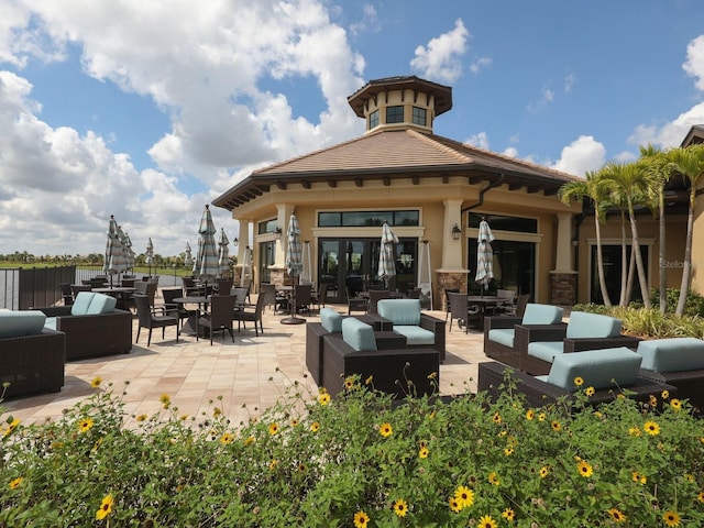 view of patio with an outdoor living space