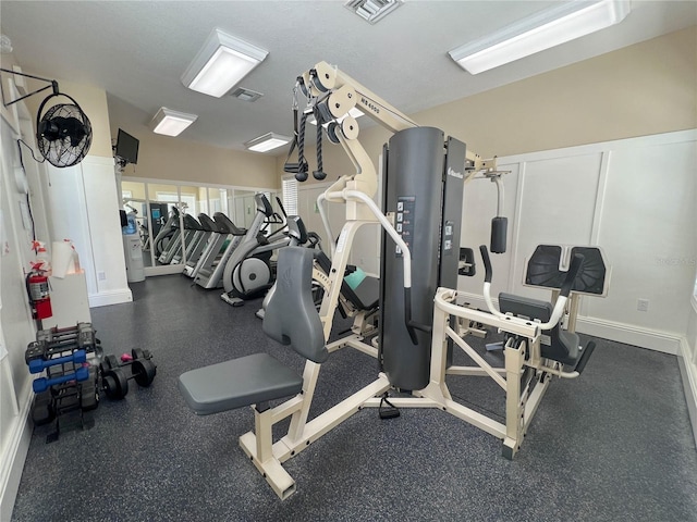 view of workout area