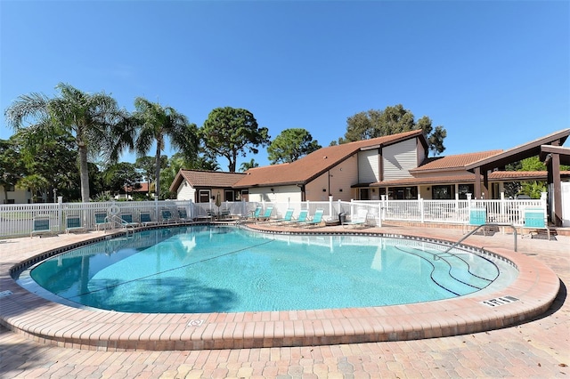 view of pool with a patio area