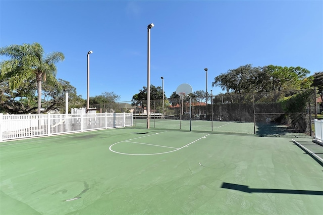 view of basketball court