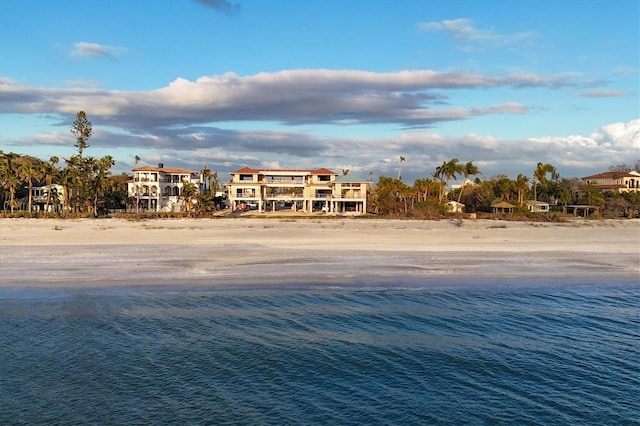 water view with a view of the beach