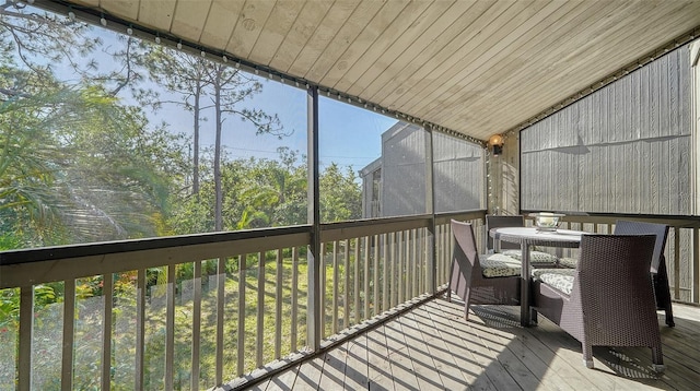 view of sunroom / solarium