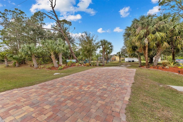 view of home's community featuring a yard