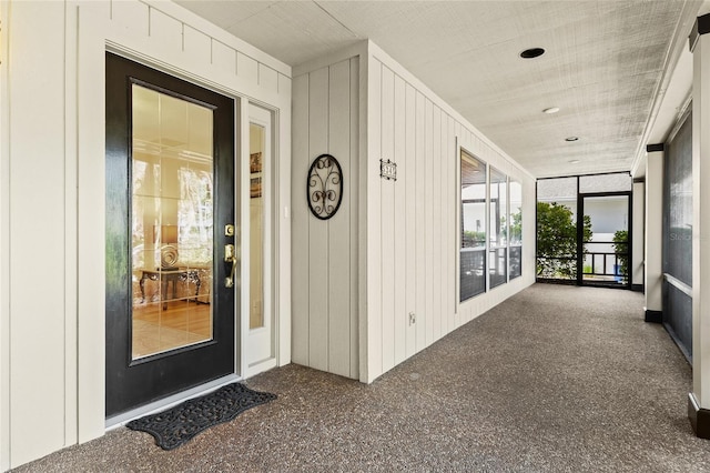 property entrance with a porch