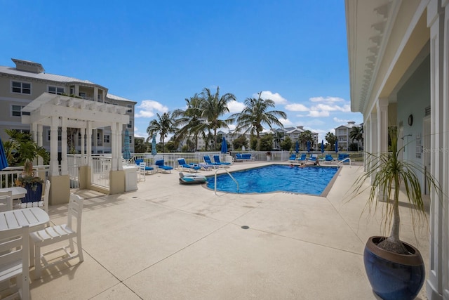 view of pool with a patio