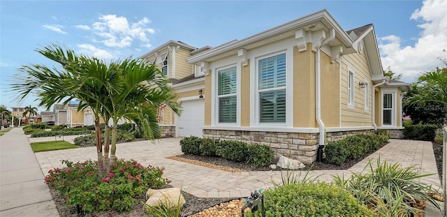 view of home's exterior with a garage