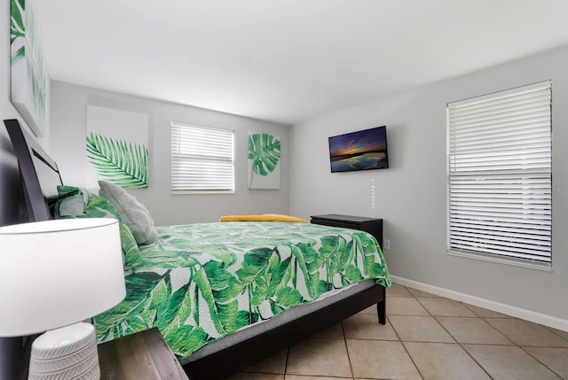 view of tiled bedroom