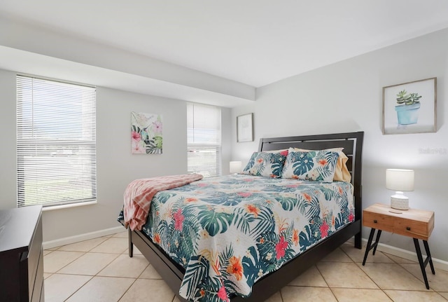 view of tiled bedroom