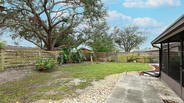 view of yard featuring a patio area