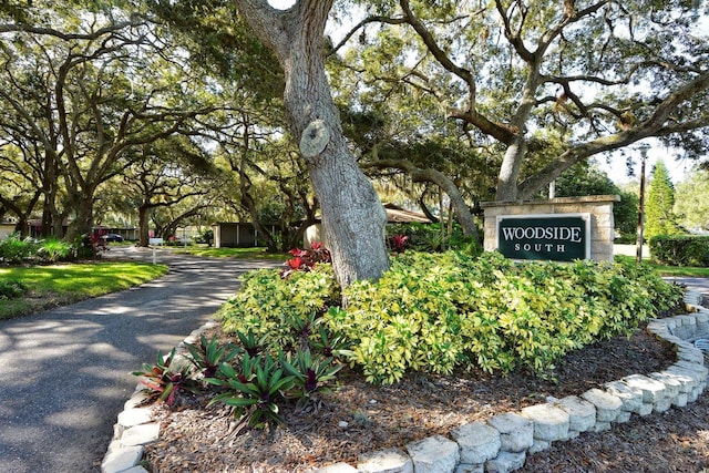 view of community sign