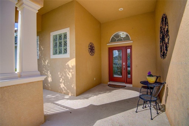 view of doorway to property