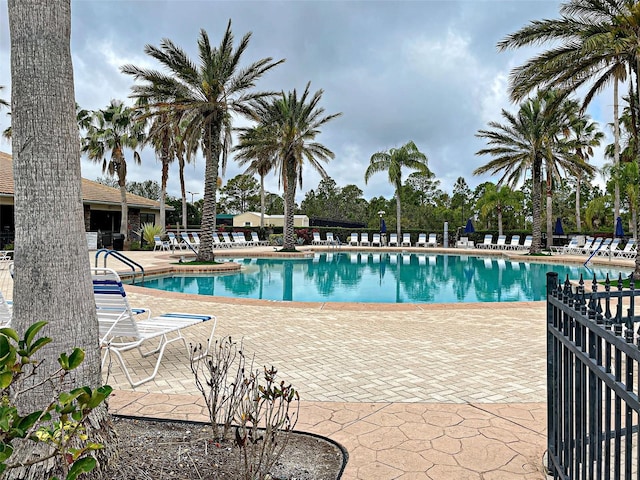 view of pool with a patio