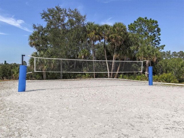 view of community featuring volleyball court