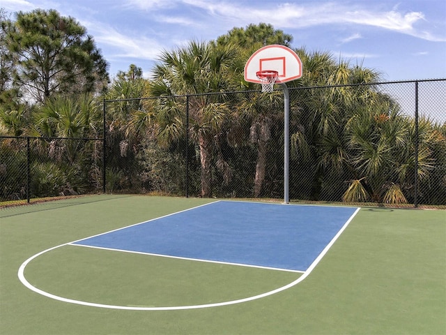 view of basketball court