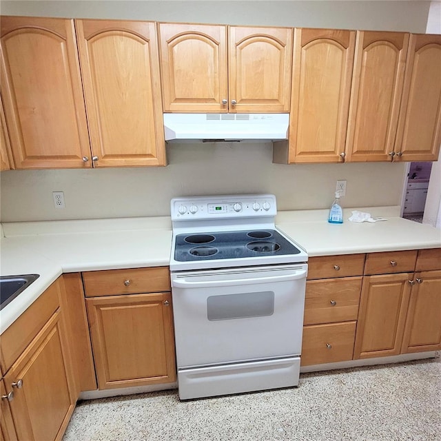 kitchen featuring electric range