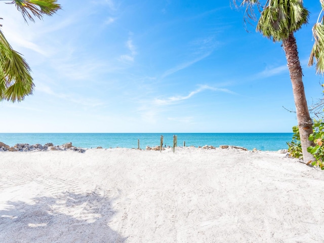 property view of water with a view of the beach