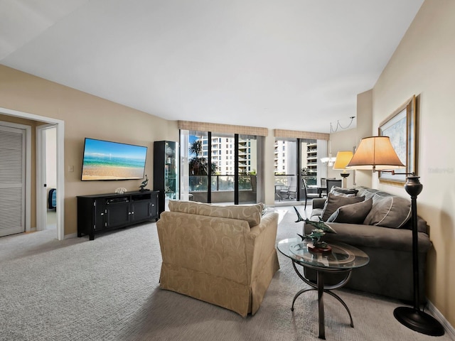 view of carpeted living room