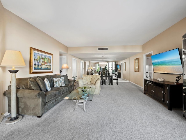 view of carpeted living room