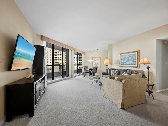 view of carpeted living room