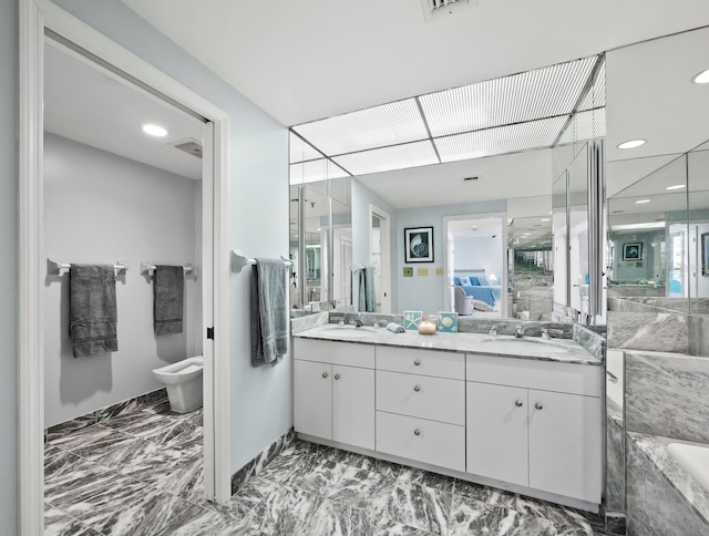 bathroom with vanity