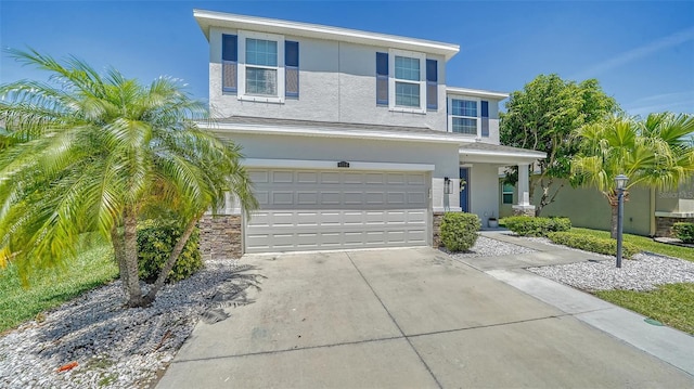 view of front of house featuring a garage