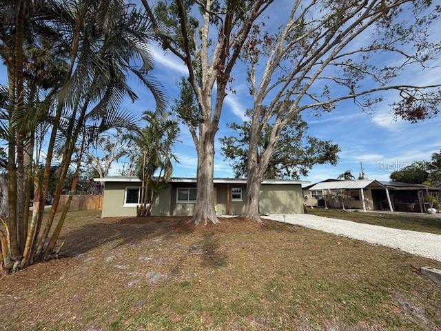 view of single story home