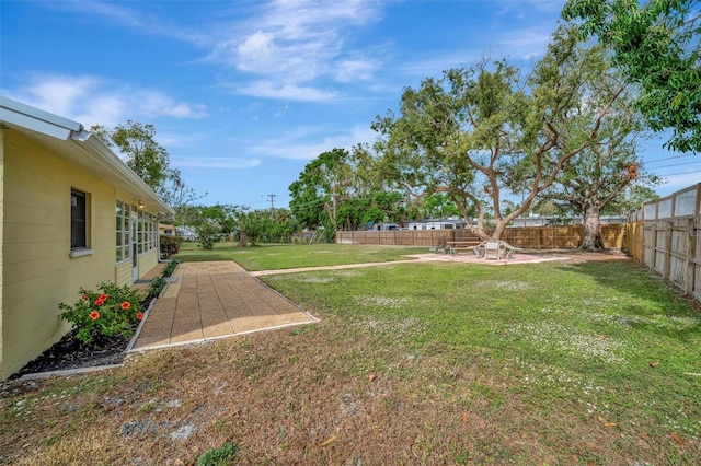 view of yard featuring a patio