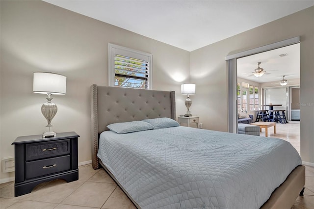 view of tiled bedroom