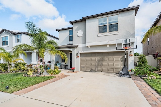 view of front of home featuring a garage