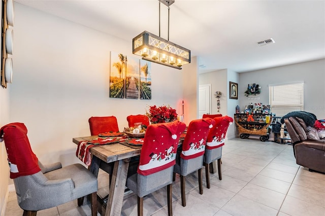 view of tiled dining room