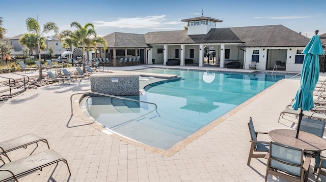 view of pool with a patio